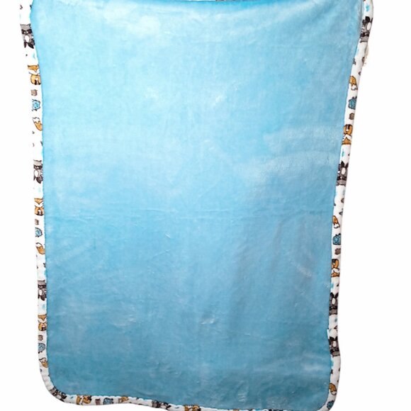 2020 Le Bebe Favorite Fox Raccoon Hedgehog Security Lovey Blanket 27" X 37" - Picture 3 of 7